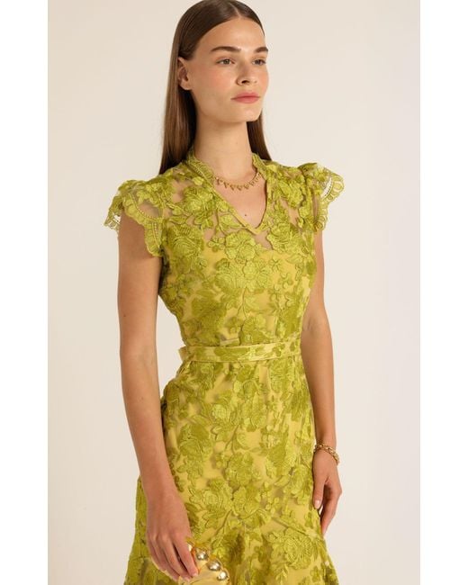 SACHA DRAKE Yellow Delphine Dress