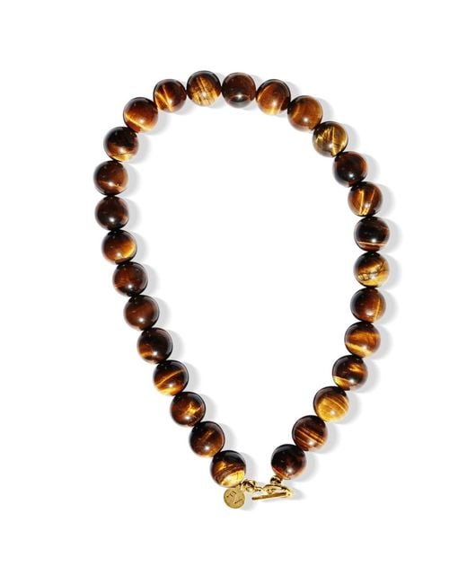 FV Jewellery Brown And Tiger's Eye Polished Necklace
