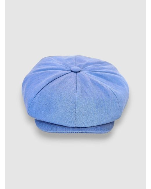 Mister Miller - Master Hatter Blue Theo's Rally Powder Waterproof Newsboy Cap for men