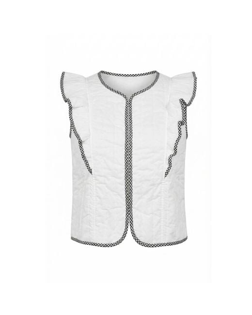 Nooki Design Gray Aster Padded Frill Gilet