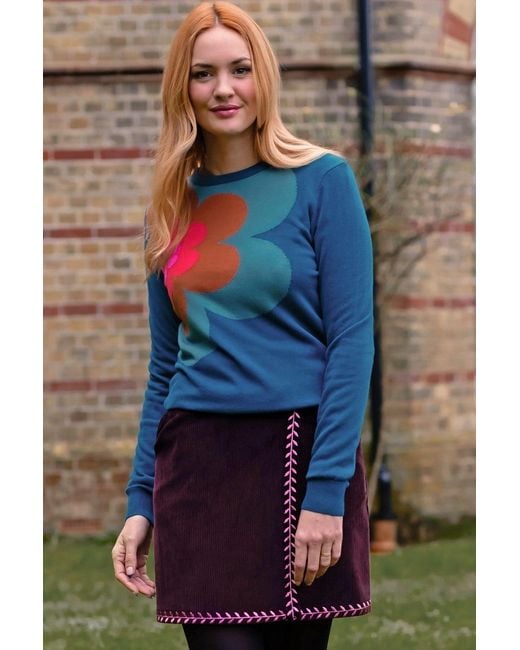 Sugarhill Blue Rita Sweater Flower