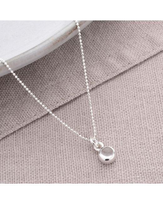 Nellou Jewellery Metallic Neutrals Gem Dot Birthstone Necklace Crystal April Sterling