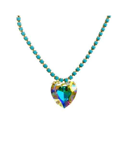 The Pink Reef Blue Heart Of The Ocean Necklace