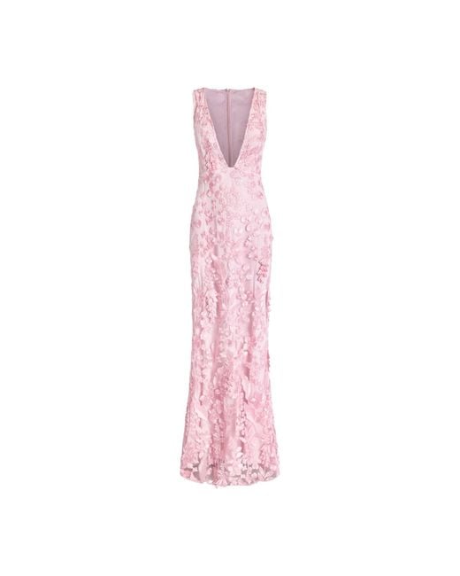 OW Collection Pink Clea Floral Maxi Dress