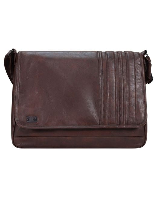 Storm Brown Atlas Panelled Messenger for men