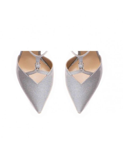 The 5Th Element White Freya T-Strap Pumps