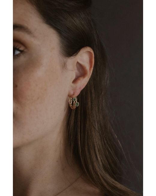 Claire Hill Designs Metallic Chalcedony Twisted Branch Hoops