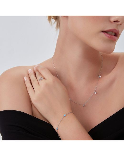 Spero London Metallic Opal Bracelet