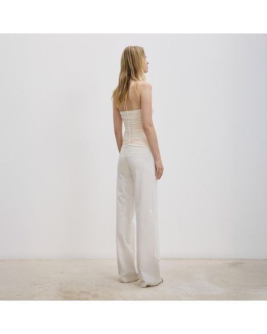 Herfetch White Sleveless Daisy Top