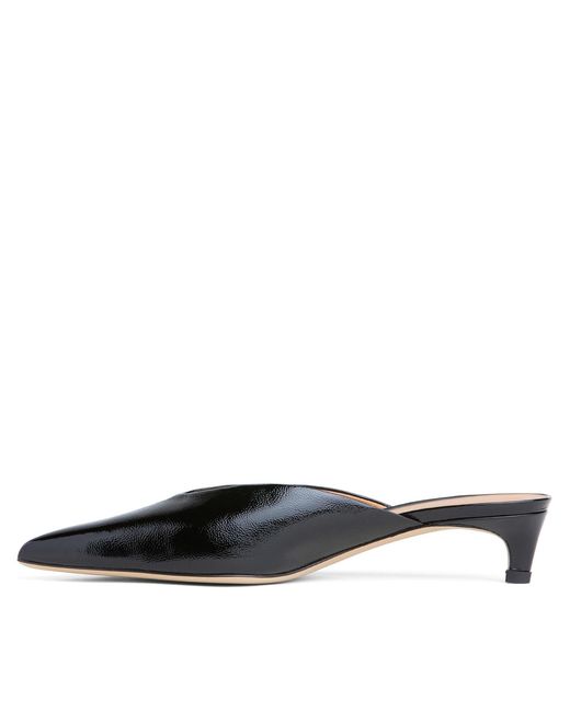 Beautiisoles by Robyn Shreiber Made in Italy Black Gal Leather Mule Comfortable Low Heel Elegant For Work & Valentine Evening
