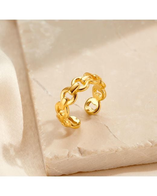 Posh Totty Designs Metallic Curb Link Open Ring