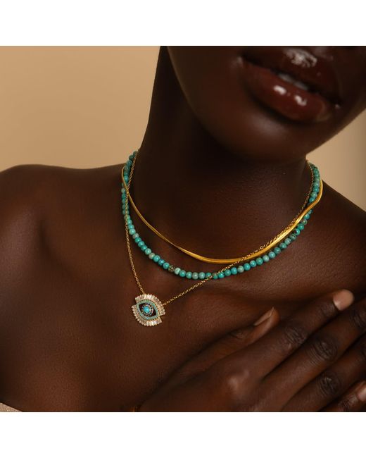 Seven Saints Blue Choker Necklace, Success And Good Fortune Amplifier, Rhodium