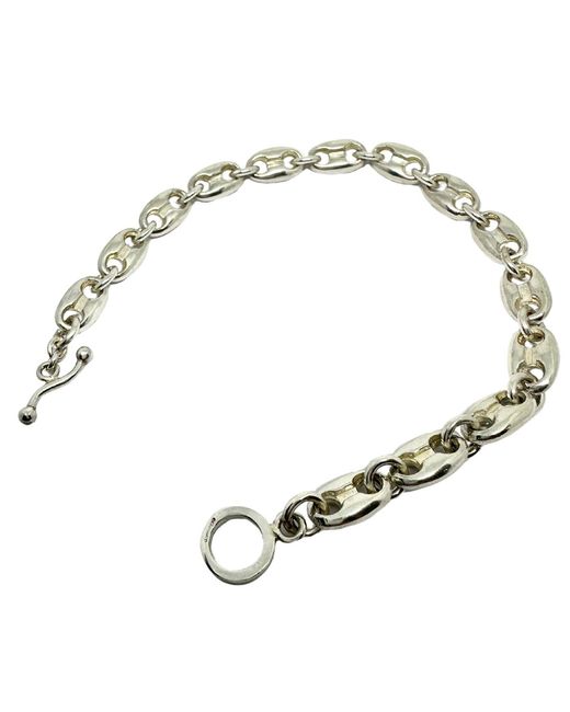 Tg-Jewellery by Tamara Gervasio Metallic Anchor Links Bracelet With Wave T-Bar – Sterling