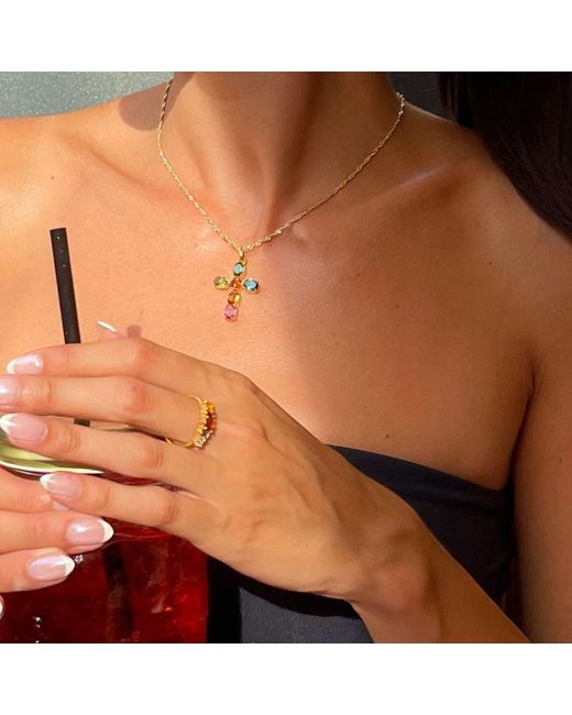 Miss May the Brand Metallic Trinity Cross Necklace