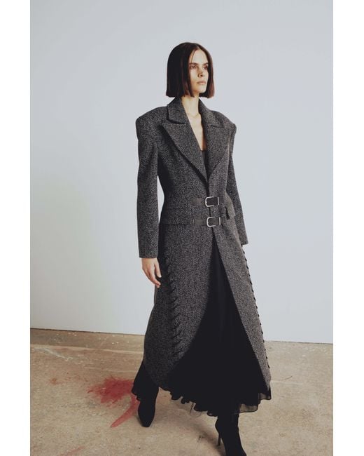 Pcfg Black Your Itch Cashmere Blend Long Overcoat