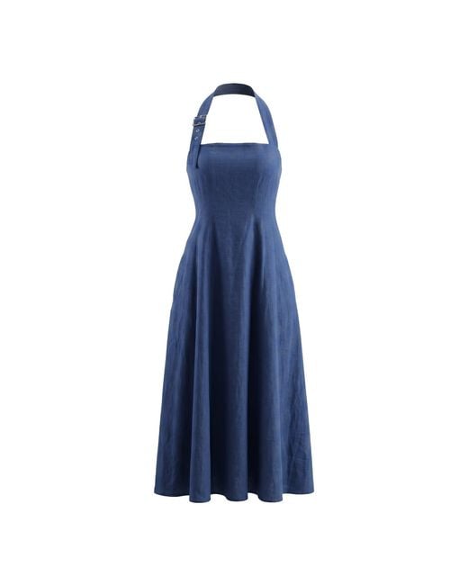 Yumi Kim Blue Komiki Linen Dress