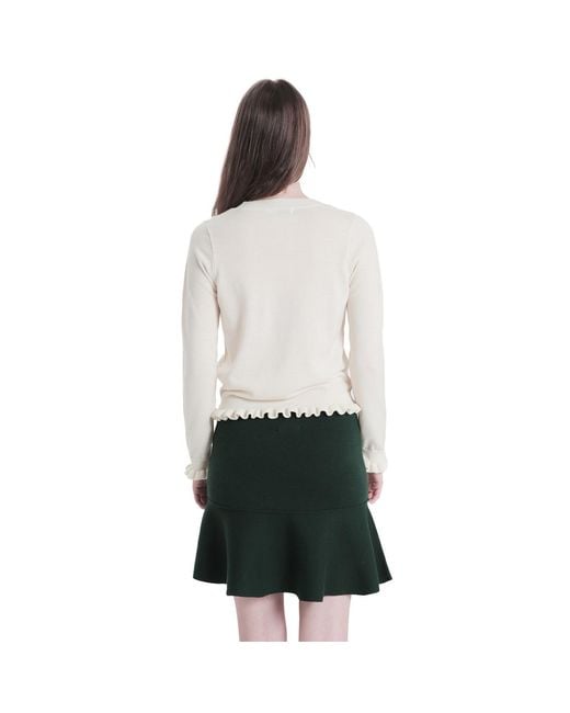 tirillm Natural Aspen Merino Wool Sweater With Frills