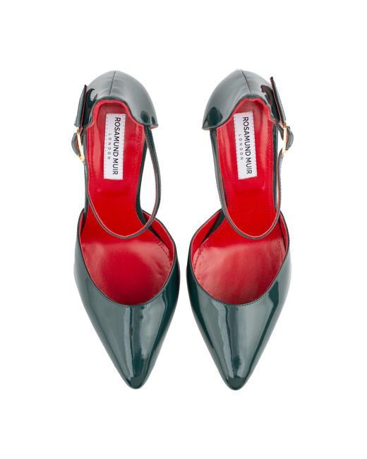 Rosamund Muir London Blue Lumina Dark Patent Heels