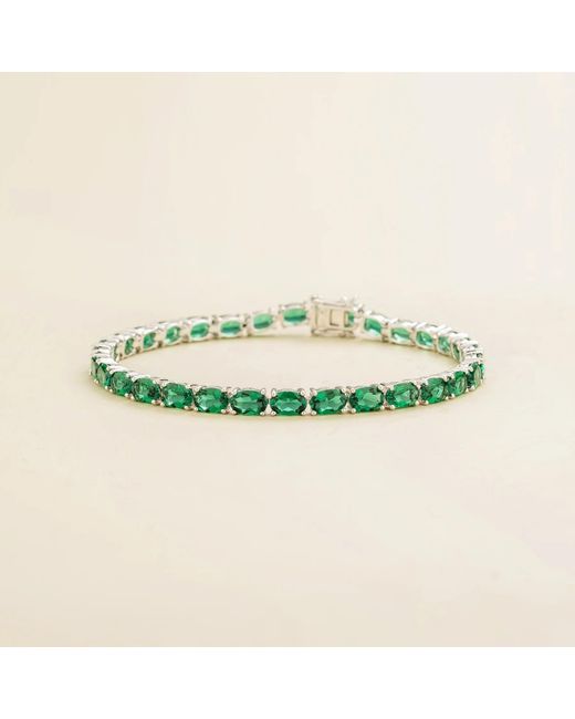Juvetti Green Salto Tennis Bracelet Set With Emerald