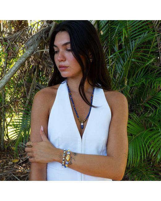Ebru Jewelry Blue Greece Vibes & Ceramic Bracelet Set