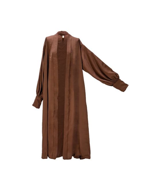 Ceva Cu Dichis Brown Show Dress Ibiza Chocolate Vegan Silk