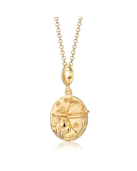 Lily Charmed Metallic Plated Sagittarius Zodiac Charm Necklace