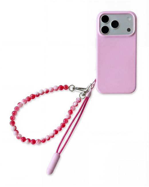 seree Pink Beaded Bag Charm