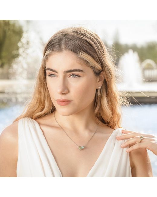 Augustine Jewels Green Amethyst Cluster Ring