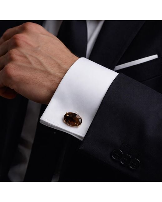 Bounkit Black Ryan Cufflinks Smoky for men