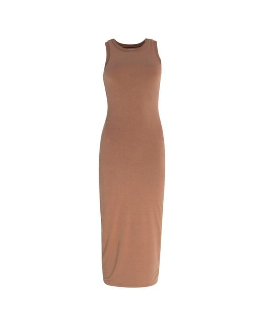 Circular Path Brown Marilyn Midi Dress