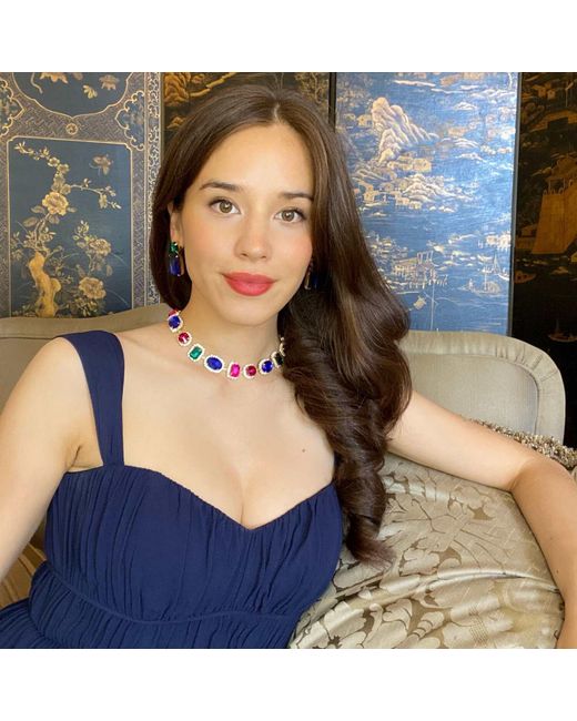 Michael Nash Jewelry Blue Neutrals Multi Color Gemstone Necklace