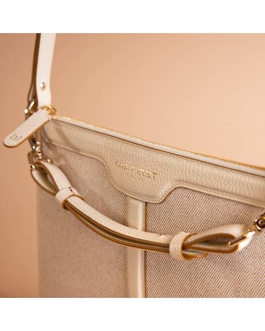 Mia First - Venezia Natural Neutrals Clutch Petitemia Canvas Sand