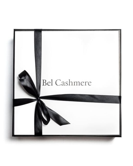 Bel Cashmere Natural Big Knitted Cashmere Scarf Ivory