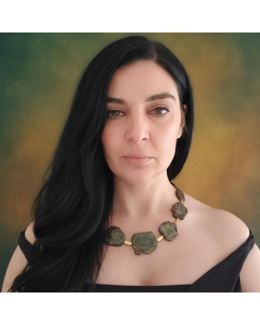 Way to Chic Green Raw Chalcedony Statement Necklace
