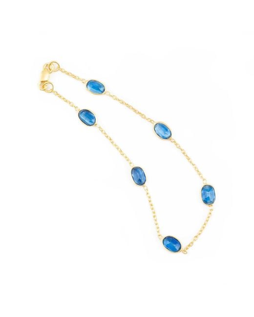 Opium Jewels Blue Chain Bracelet With Sapphire