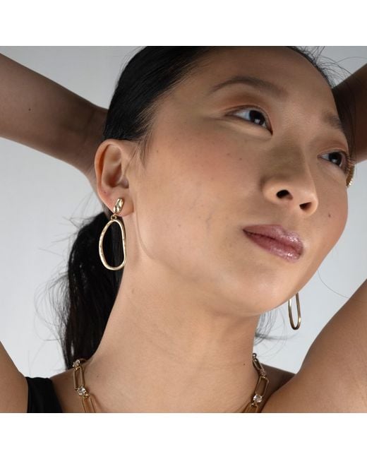 Rare Matters Jewelry Metallic Sculpted Hoops Earrings