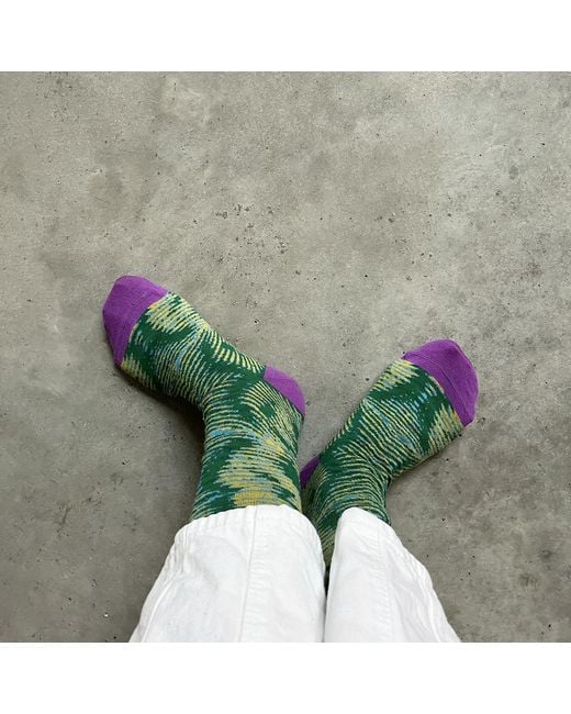 Essien & Emre Green Pavo Pattern Wool Socks