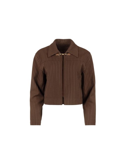Lou&Up (Formerly Loup Clothing) Brown Pinstripe Jacket