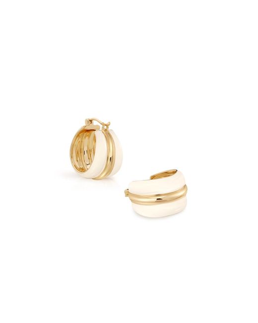 Retro Chic Metallic Ostuni Hoops Earrings