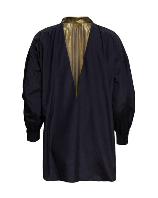 Helene Galwas Blue Holly Blouse