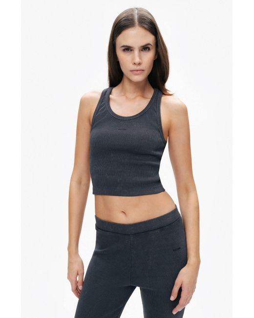 Nocturne Gray Ribbed Bell-Bottom Pants