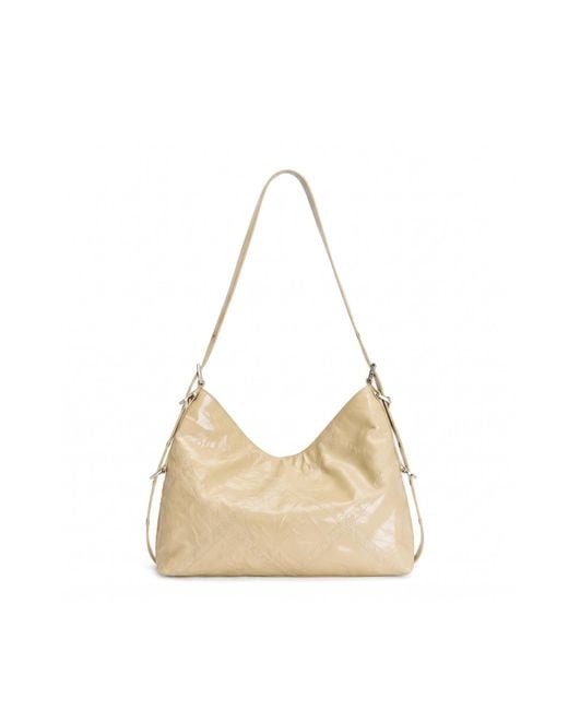 Orange Cube Metallic Metropolitan Chain Hobo