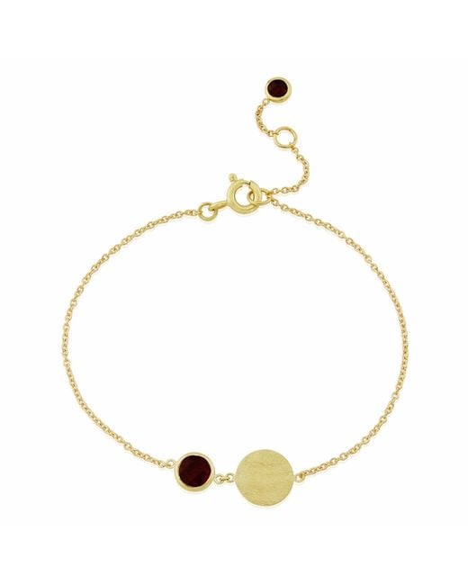 Auree Jewellery Metallic Bali 9Ct November Birthstone Bracelet Smokey Quartz