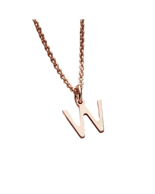 Posh Totty Designs Metallic Rose Gold Plated Letter Initial Necklace