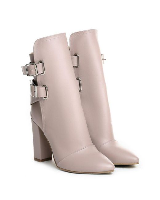 The 5Th Element Gray Neutrals Rock The City Lilac Leather High Boots