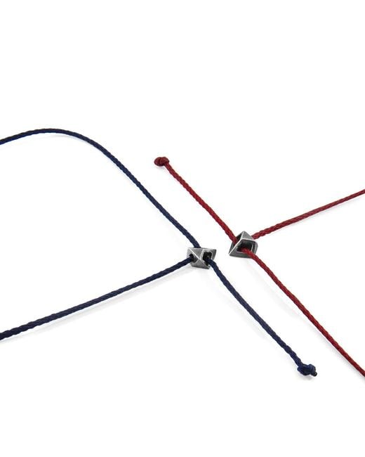 Anchor and Crew Blue Arthur & Rope Skinny Bracelet for men