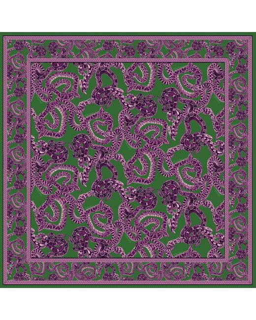 Monzlapur New York Purple Small Silk Snake Scarf