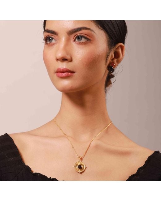 GEM BAZAAR Metallic Garnet Birthstone Mythology Pendant