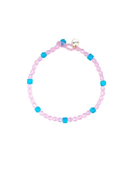 Tillie Beads Blue Daily Wear Carnival Bead Necklace