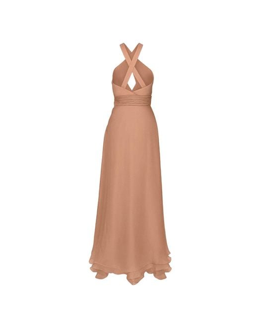 Anse Victorin Brown Tiara Silk Dress